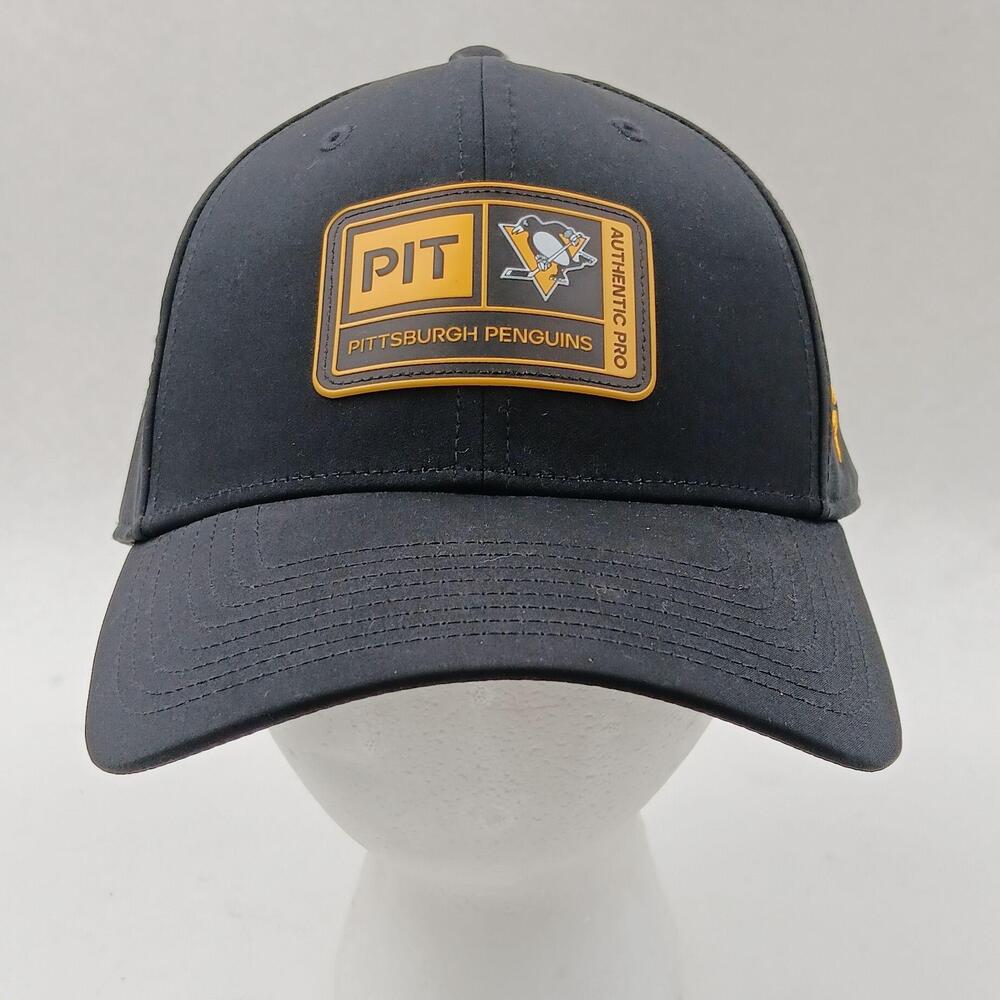 Pittsburgh Penguins Hat Cap Fitted Mens Large Black NHL Hockey Fanatics Pro